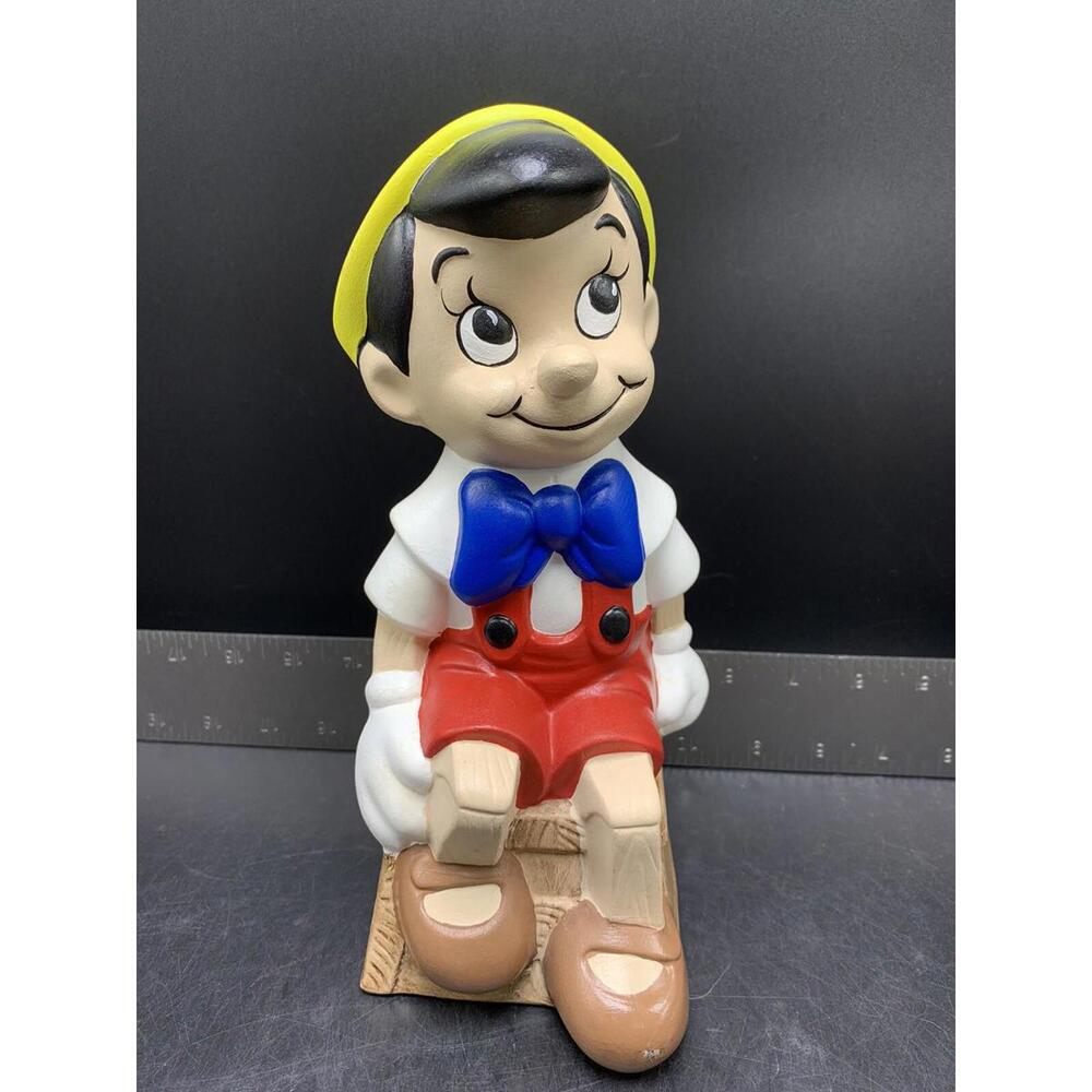 Vintage Sitting Pinocchio  9" Ceramic Figurine Statue